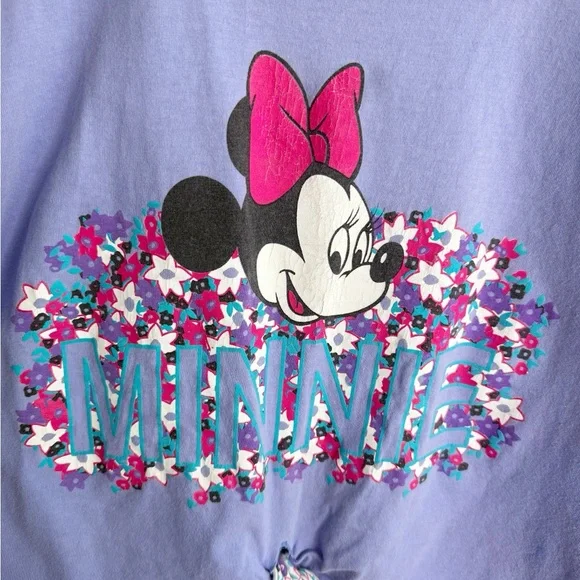Vintage Minnie Mouse Walt Disney Cropped Short Sleeve Tee Size Large/XL - Picture 3 of 7